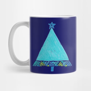 Geometric Lines Christmas tree Mug